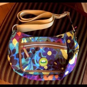 LILY BLOOM Crossbody Purse. Floral Pattern